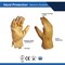 Ge Leather Drivers Gloves, Cow Split Leather, Shirred Elastic Wrist, Keystone Thumb, Tan, L 1 PR GG309LC - alternate 3